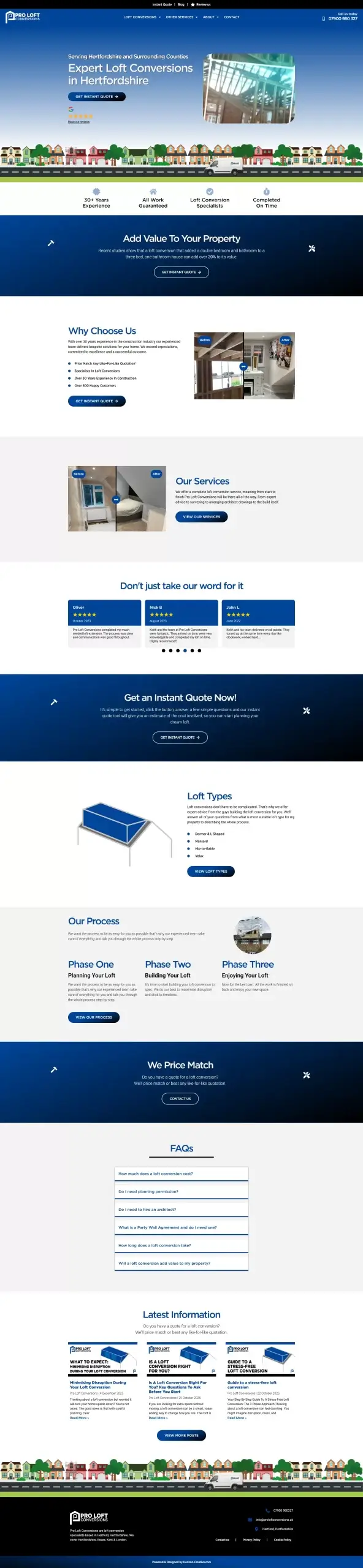 Website image links to proloftconversions.uk website